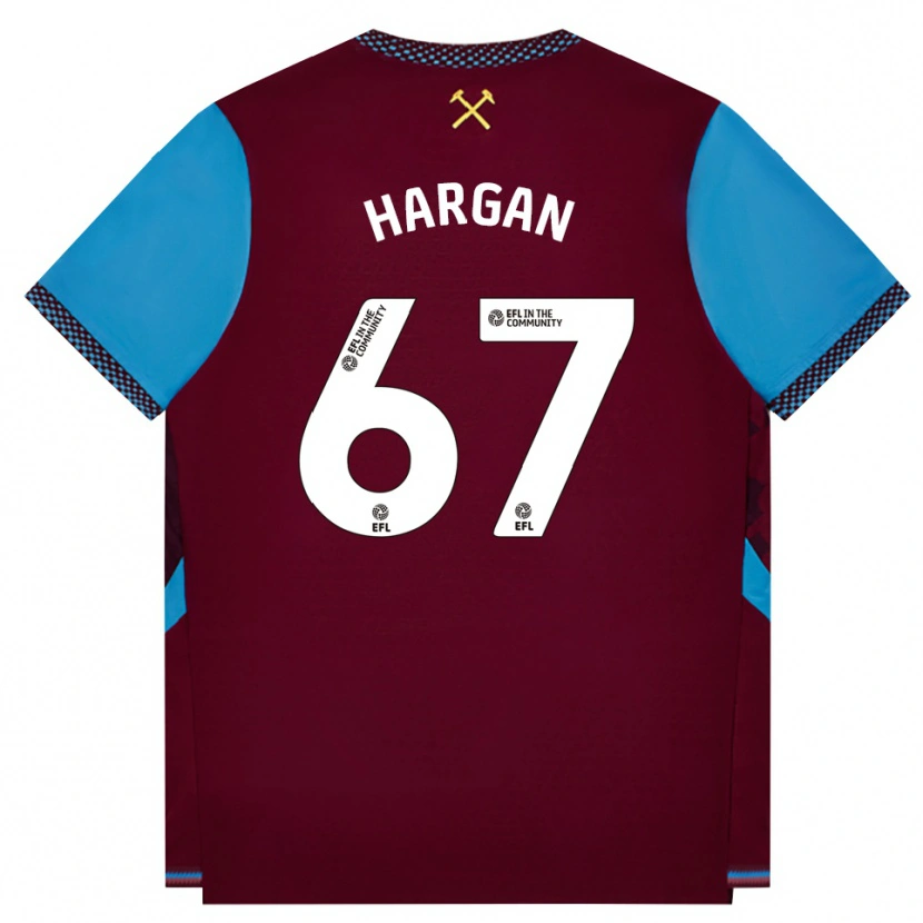Danxen Herren Riley Hargan #67 Burgund Kornblumenblau Heimtrikot Trikot 2026/27 T-Shirt Österreich