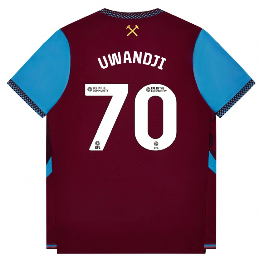 Danxen Herren Blaise Uwandji #70 Burgund Kornblumenblau Heimtrikot Trikot 2026/27 T-Shirt Österreich
