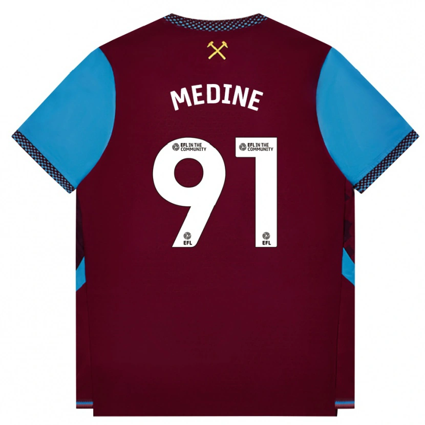Danxen Herren Jephthah Medine #91 Burgund Kornblumenblau Heimtrikot Trikot 2026/27 T-Shirt Österreich