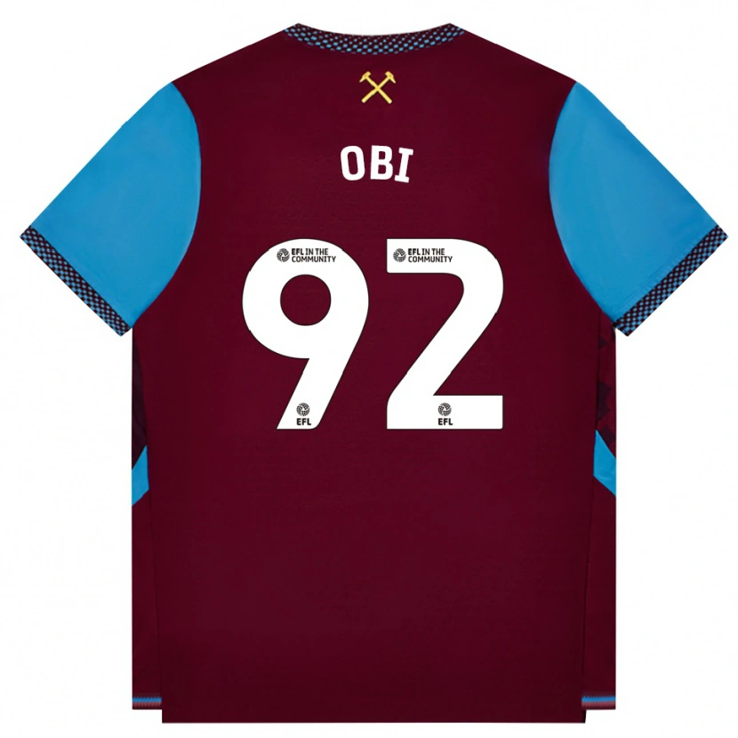 Danxen Herren Chuk Obi #92 Burgund Kornblumenblau Heimtrikot Trikot 2026/27 T-Shirt Österreich