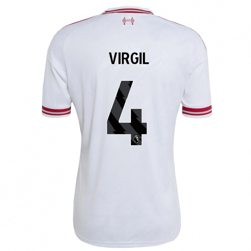 Danxen Herren Virgil Van Dijk #4 Rot Weiß Auswärtstrikot Trikot 2026/27 T-Shirt Österreich