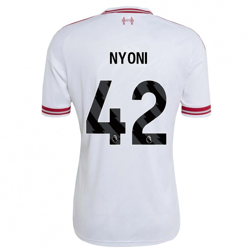 Danxen Herren Trey Nyoni #42 Rot Weiß Auswärtstrikot Trikot 2026/27 T-Shirt Österreich