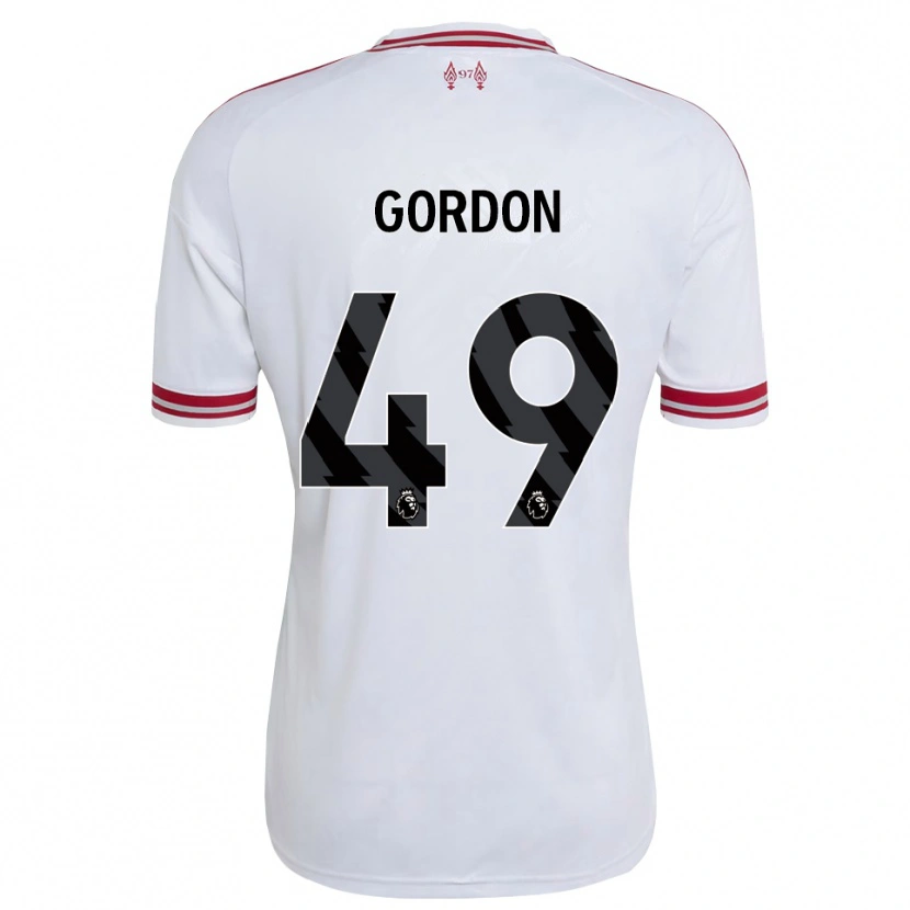 Danxen Herren Kaide Gordon #49 Rot Weiß Auswärtstrikot Trikot 2026/27 T-Shirt Österreich