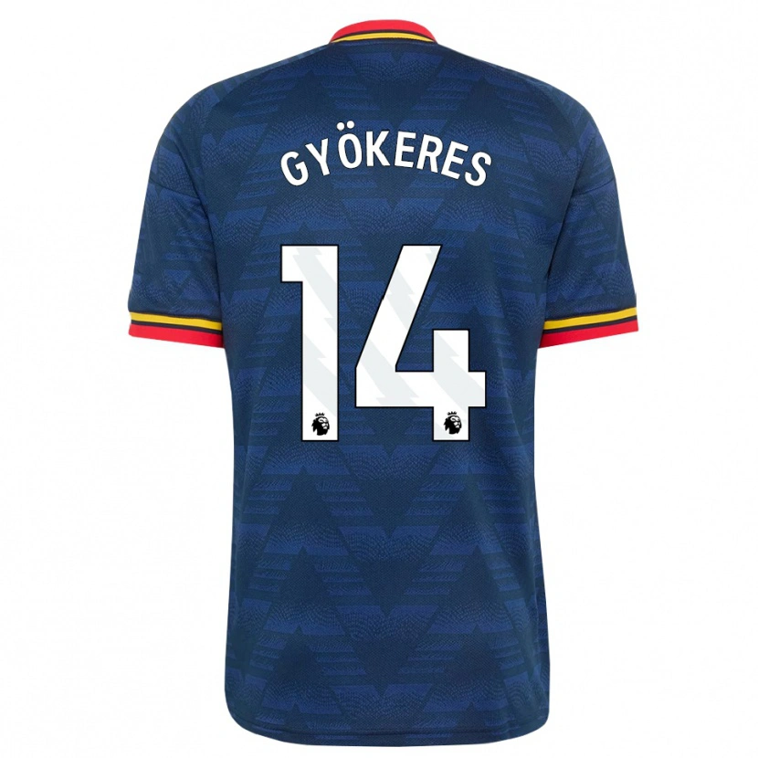 Danxen Herren Viktor Gyökeres #14 Mitternachtsblau Gelb Rot Auswärtstrikot Trikot 2026/27 T-Shirt Österreich
