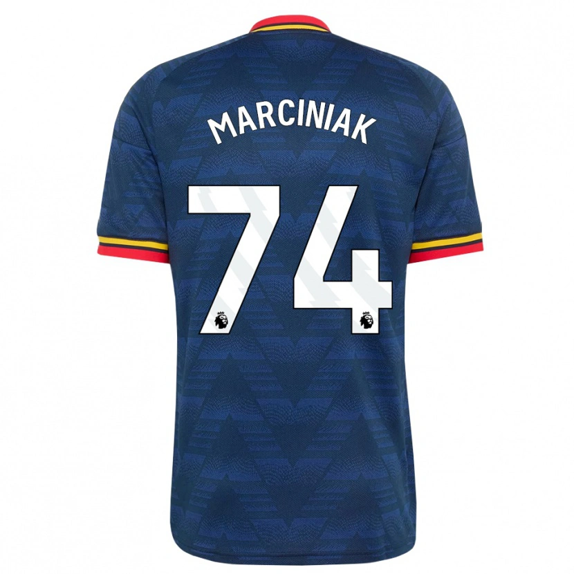 Danxen Herren Alex Marciniak #74 Mitternachtsblau Gelb Rot Auswärtstrikot Trikot 2026/27 T-Shirt Österreich