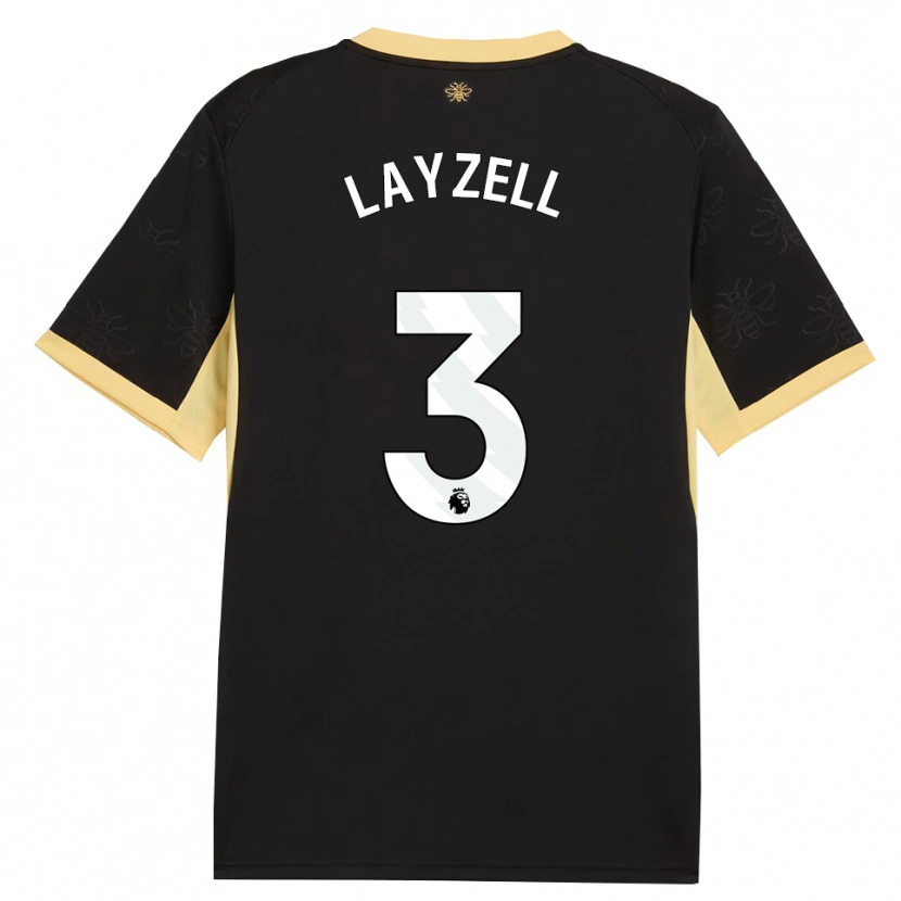 Danxen Herren Naomi Layzell #3 Schwarz Gelb Auswärtstrikot Trikot 2026/27 T-Shirt Österreich