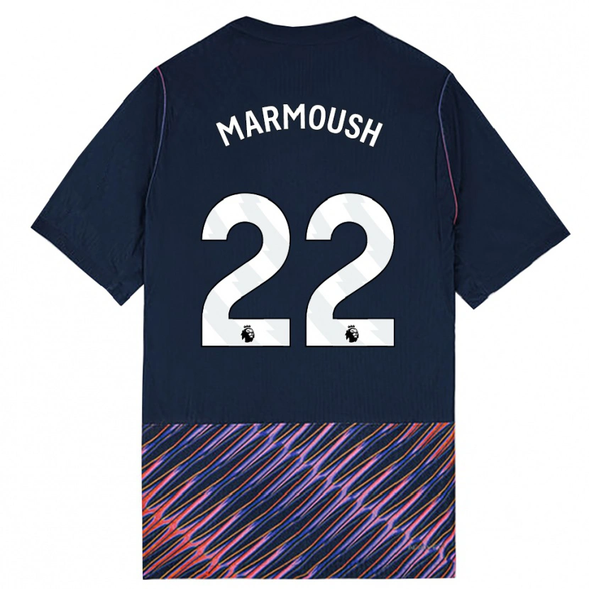 Danxen Herren Omar Marmoush #22 Königlich Blau Weiß Auswärtstrikot Trikot 2026/27 T-Shirt Österreich