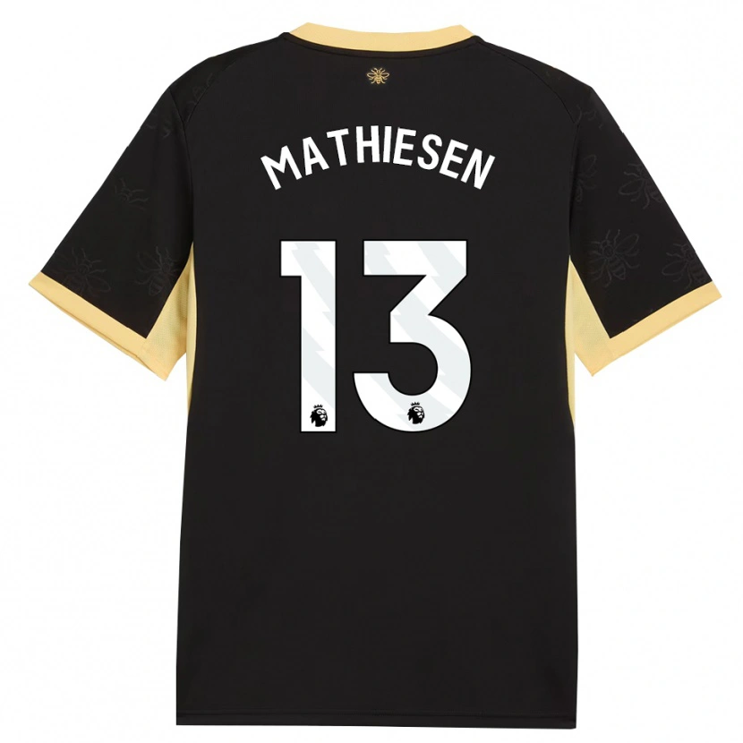 Danxen Herren Toran Mathiesen #13 Schwarz Gelb Auswärtstrikot Trikot 2026/27 T-Shirt Österreich
