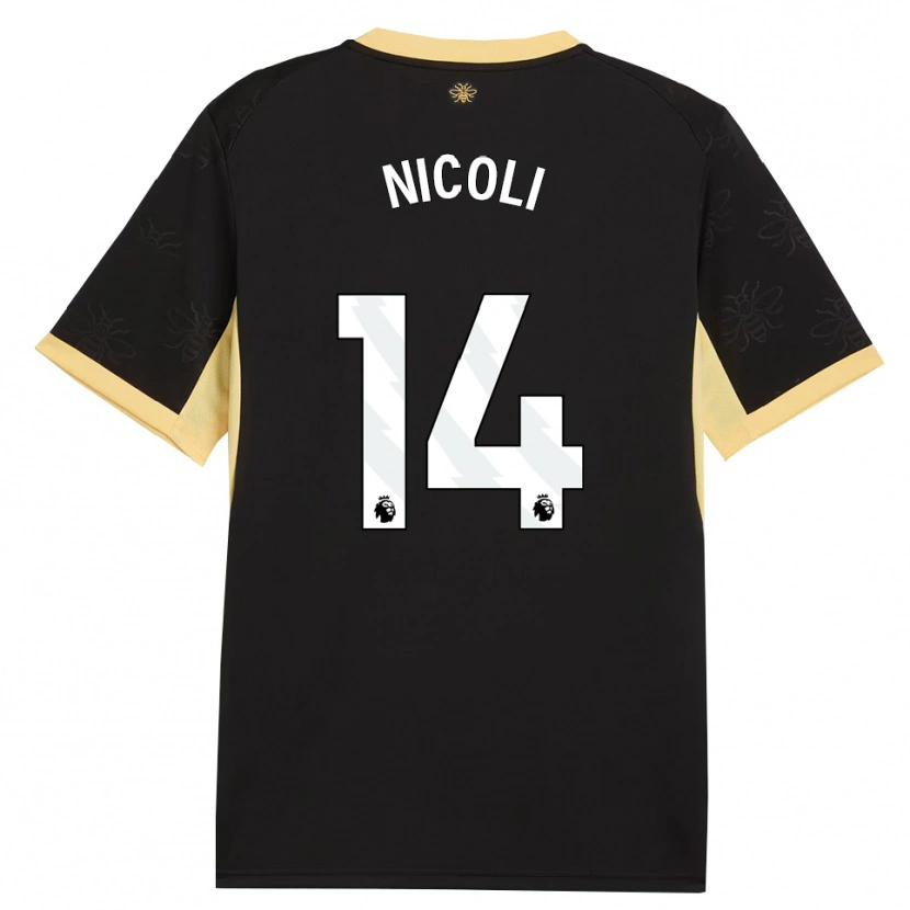 Danxen Herren Kerolin Nicoli #14 Schwarz Gelb Auswärtstrikot Trikot 2026/27 T-Shirt Österreich