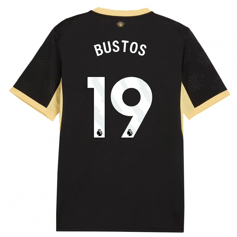 Danxen Herren Nahuel Bustos #19 Schwarz Gelb Auswärtstrikot Trikot 2026/27 T-Shirt Österreich