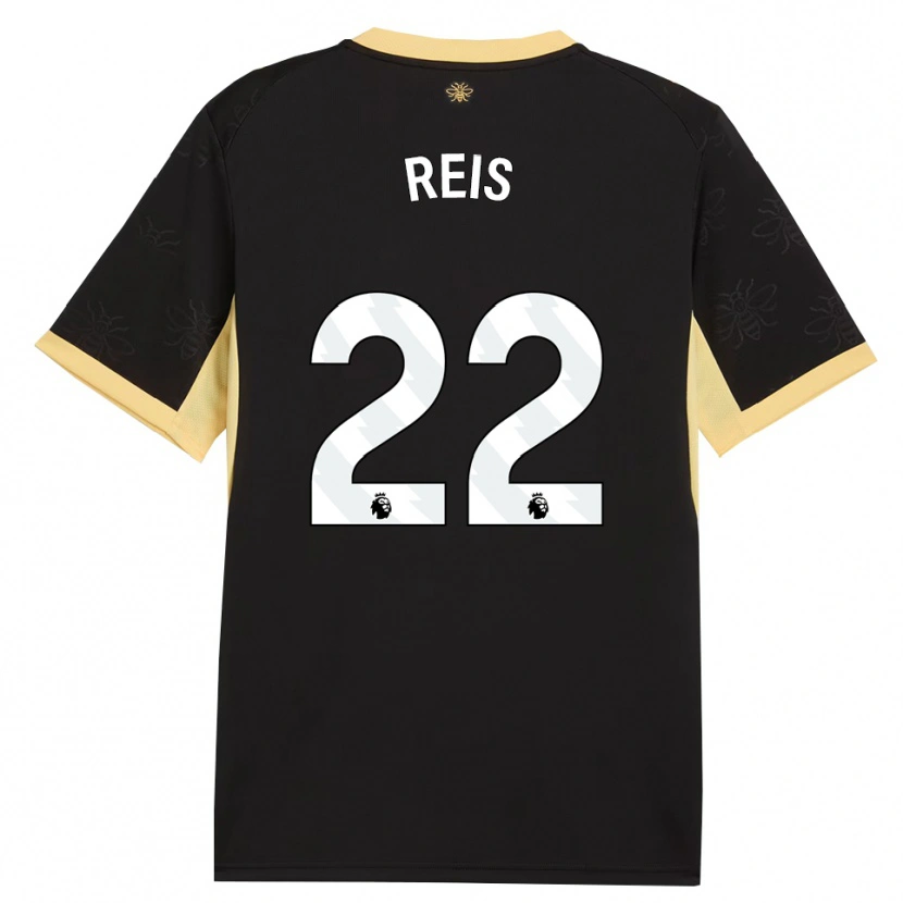 Danxen Herren Vitor Reis #22 Schwarz Gelb Auswärtstrikot Trikot 2026/27 T-Shirt Österreich