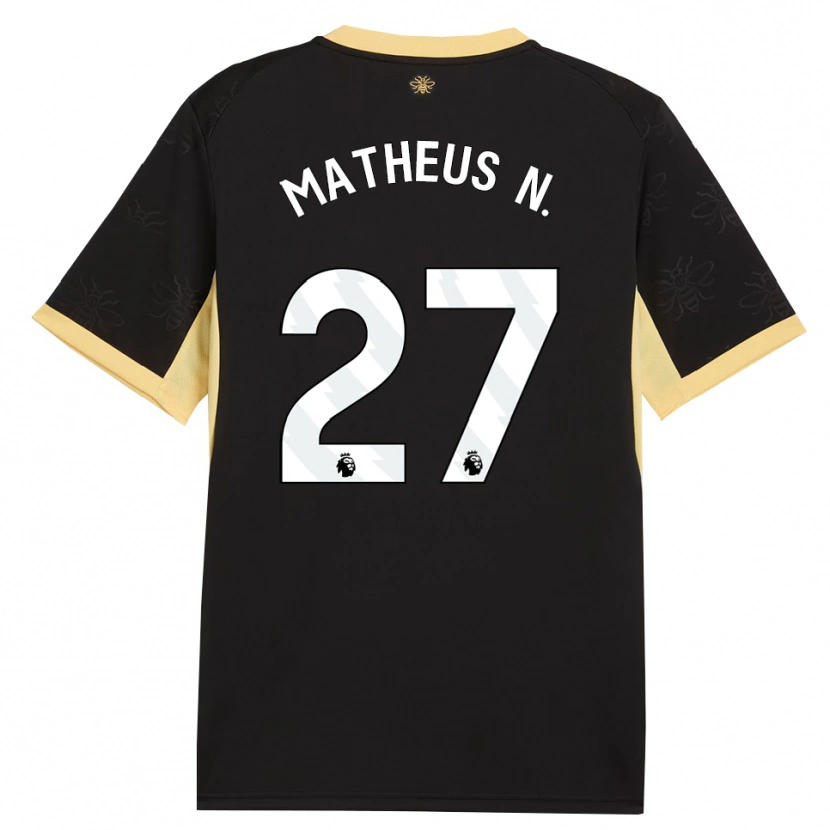 Danxen Herren Matheus Nunes #27 Schwarz Gelb Auswärtstrikot Trikot 2026/27 T-Shirt Österreich