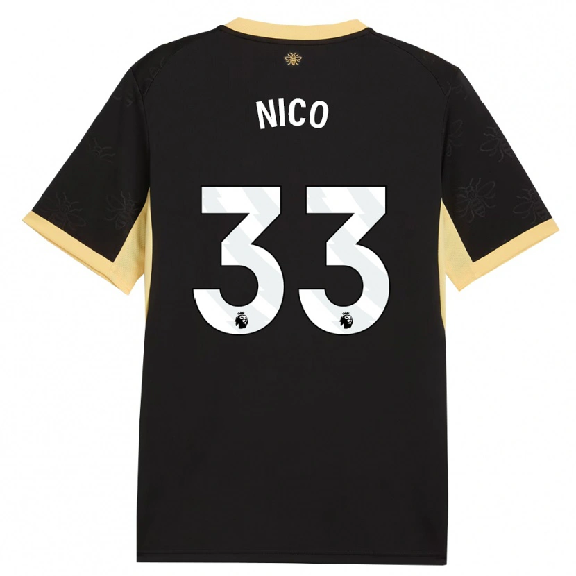 Danxen Herren Nico O'reilly #33 Schwarz Gelb Auswärtstrikot Trikot 2026/27 T-Shirt Österreich