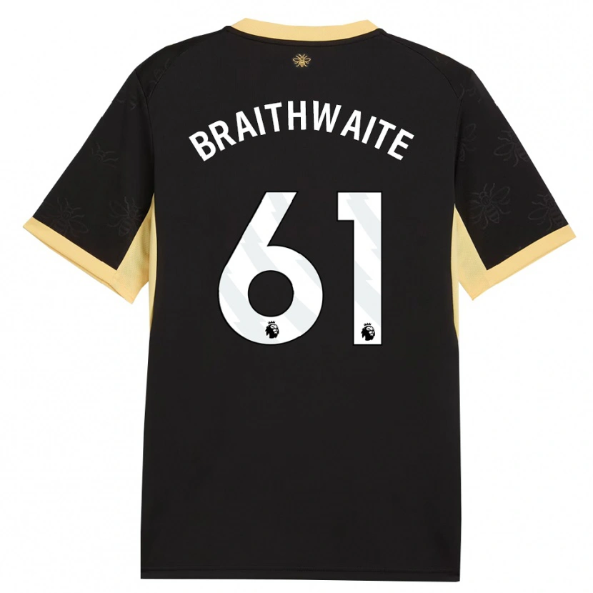 Danxen Herren Kaden Braithwaite #61 Schwarz Gelb Auswärtstrikot Trikot 2026/27 T-Shirt Österreich