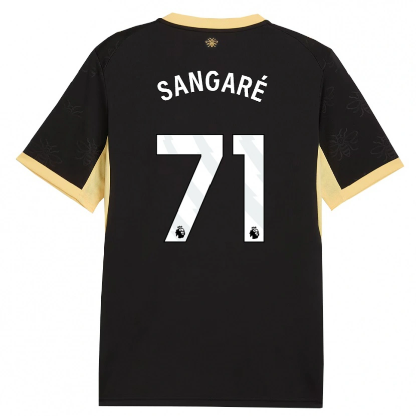 Danxen Herren Mahamadou Sangaré #71 Schwarz Gelb Auswärtstrikot Trikot 2026/27 T-Shirt Österreich