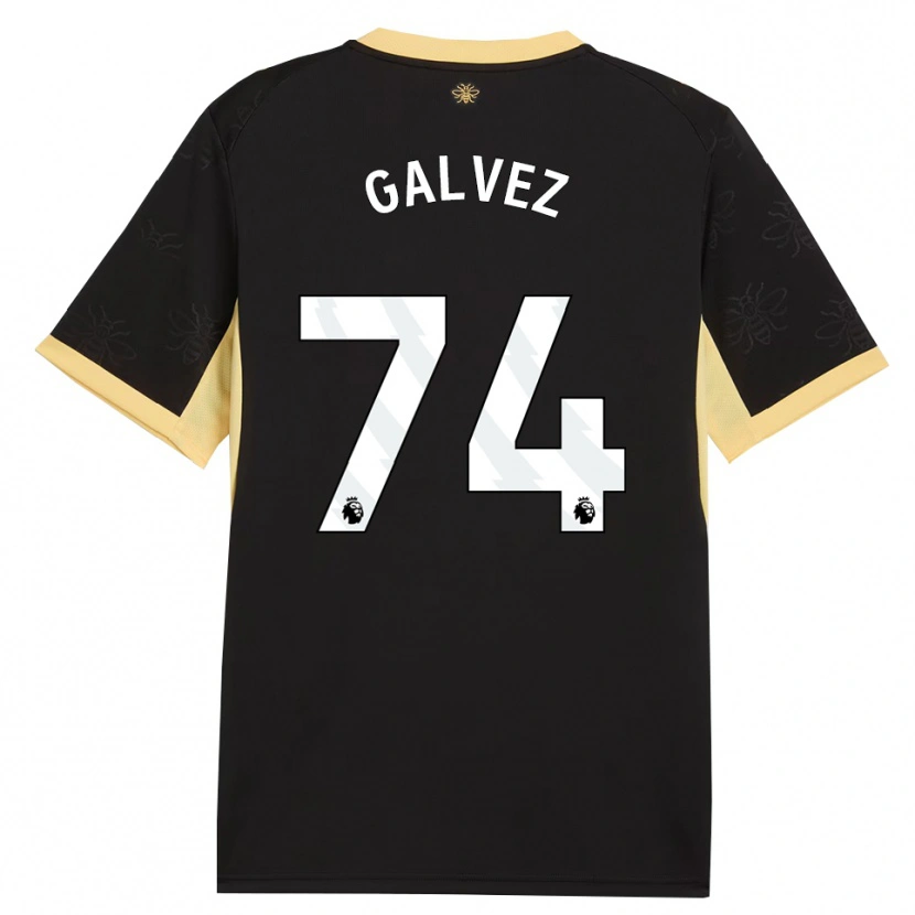 Danxen Herren Tomas Galvez #74 Schwarz Gelb Auswärtstrikot Trikot 2026/27 T-Shirt Österreich