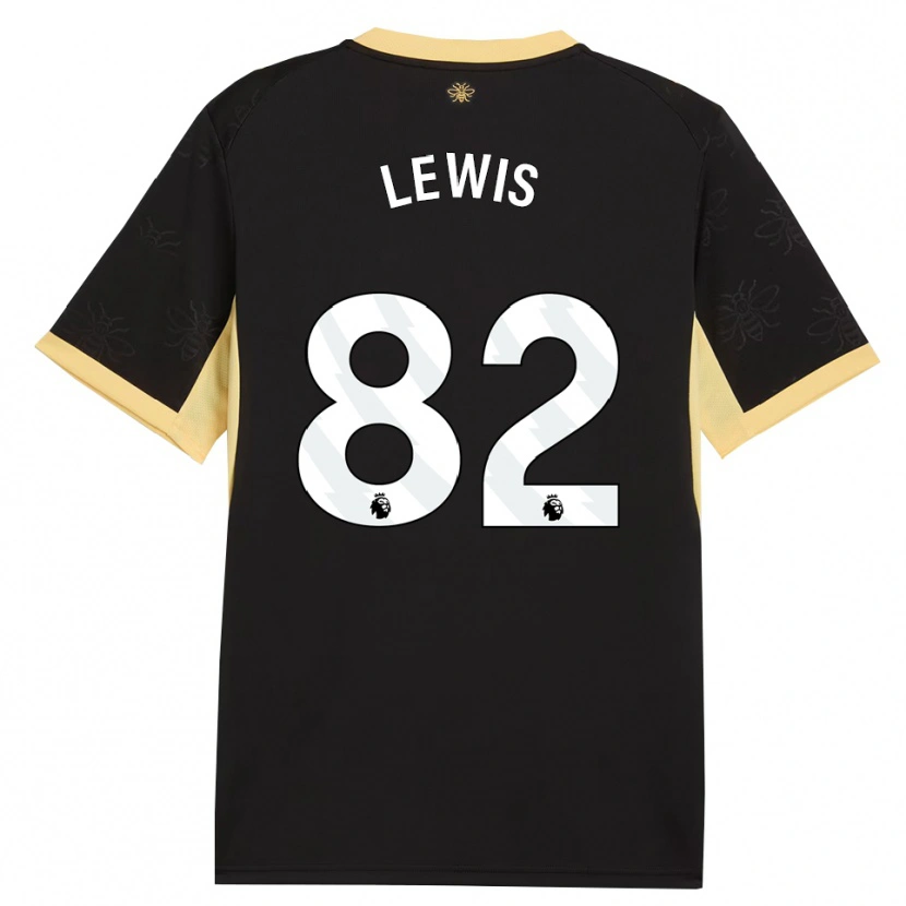 Danxen Herren Rico Lewis #82 Schwarz Gelb Auswärtstrikot Trikot 2026/27 T-Shirt Österreich