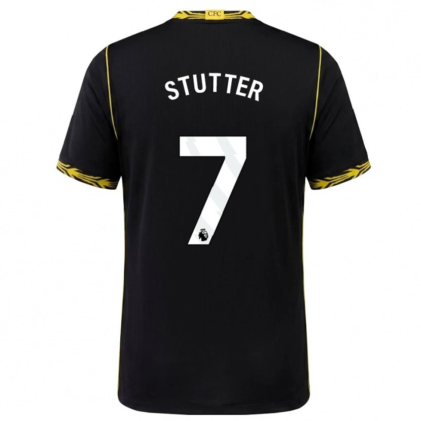 Danxen Herren Ronnie Stutter #7 Schwarz Gelb Auswärtstrikot Trikot 2026/27 T-Shirt Österreich