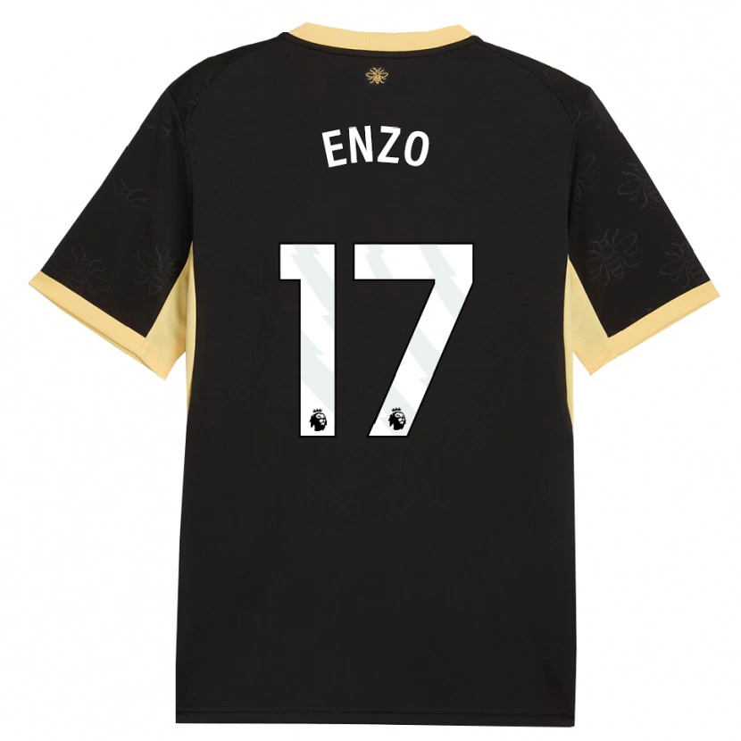 Danxen Herren Enzo Fernández #17 Schwarz Gelb Auswärtstrikot Trikot 2026/27 T-Shirt Österreich