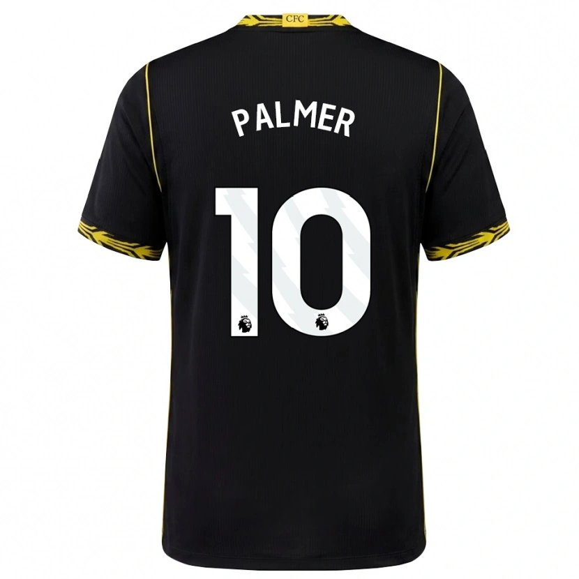Danxen Herren Cole Palmer #10 Schwarz Gelb Auswärtstrikot Trikot 2026/27 T-Shirt Österreich