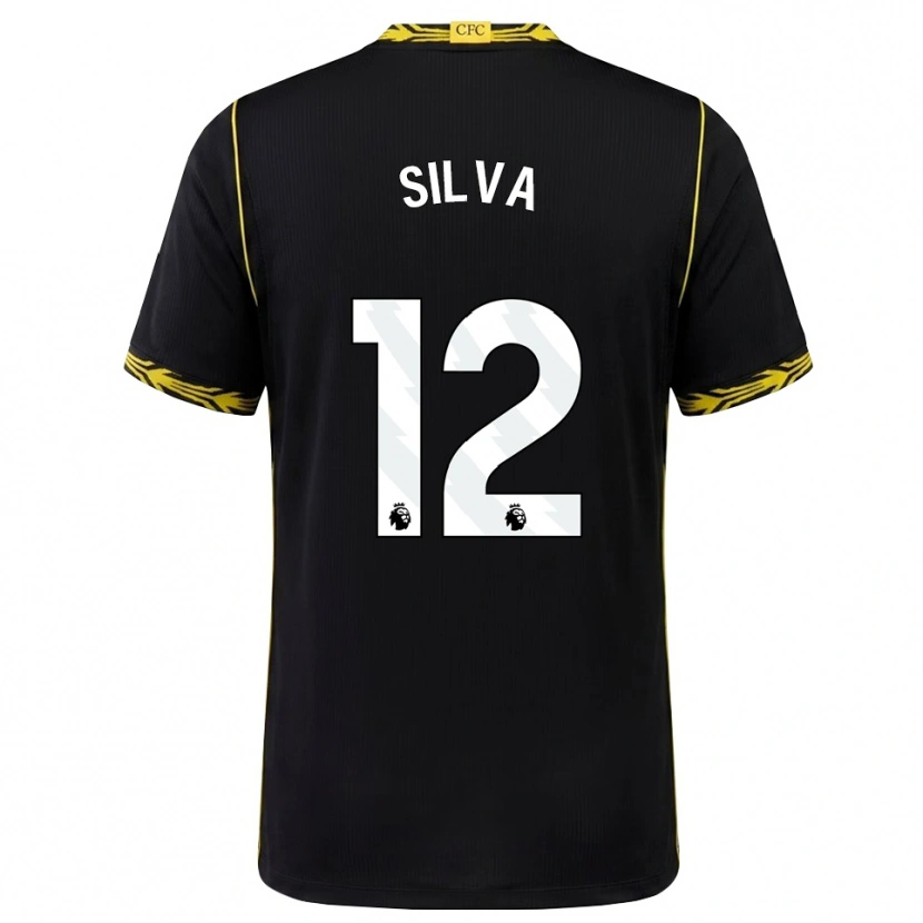 Danxen Herren Isago Silva #12 Schwarz Gelb Auswärtstrikot Trikot 2026/27 T-Shirt Österreich