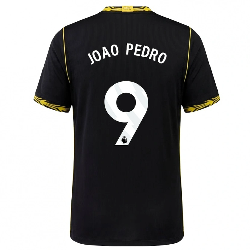 Danxen Herren João Pedro #9 Schwarz Gelb Auswärtstrikot Trikot 2026/27 T-Shirt Österreich