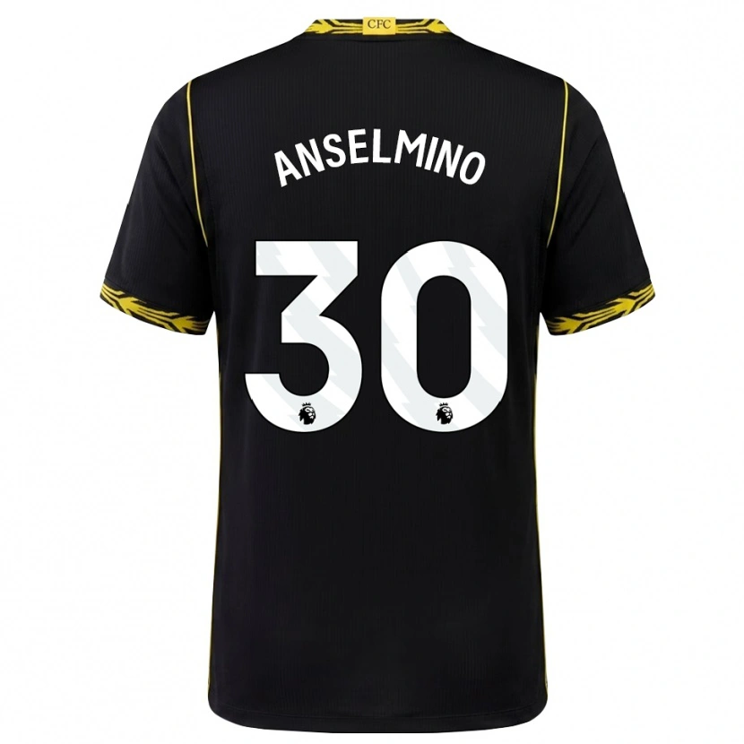 Danxen Herren Aarón Anselmino #30 Schwarz Gelb Auswärtstrikot Trikot 2026/27 T-Shirt Österreich