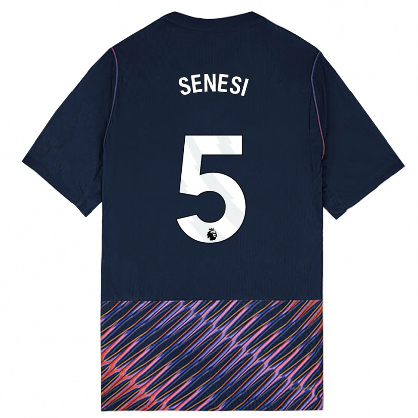 Danxen Herren Marcos Senesi #5 Königlich Blau Weiß Auswärtstrikot Trikot 2026/27 T-Shirt Österreich