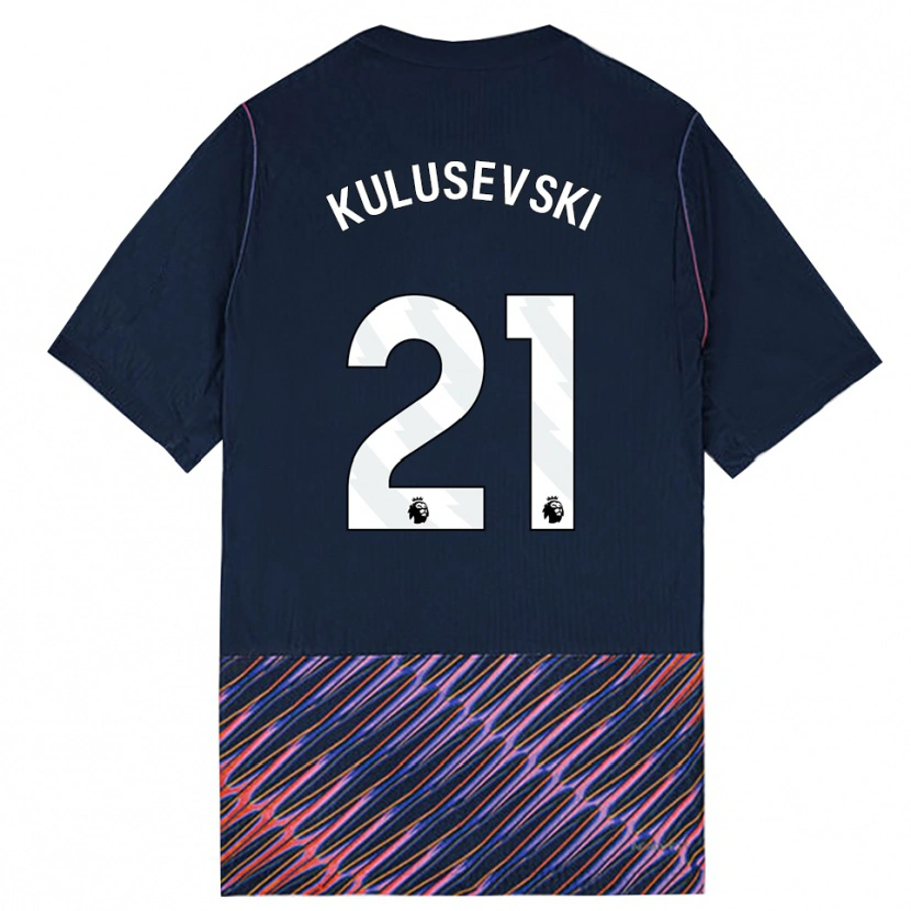 Danxen Herren Dejan Kulusevski #21 Königlich Blau Weiß Auswärtstrikot Trikot 2026/27 T-Shirt Österreich