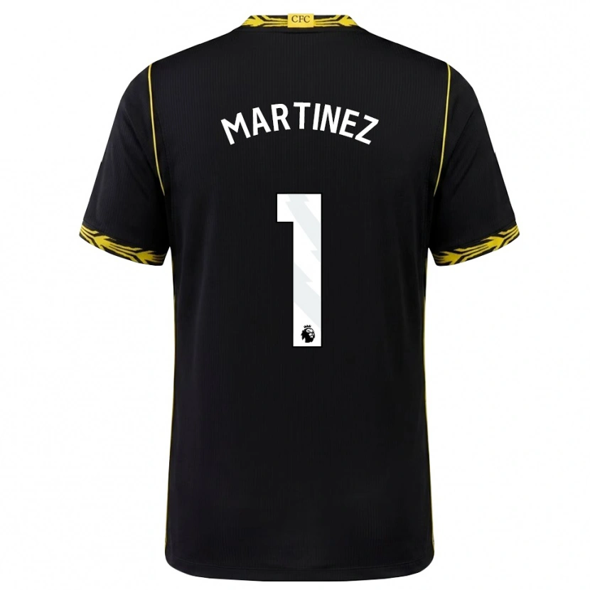 Danxen Herren Emiliano Martínez #1 Schwarz Gelb Auswärtstrikot Trikot 2026/27 T-Shirt Österreich