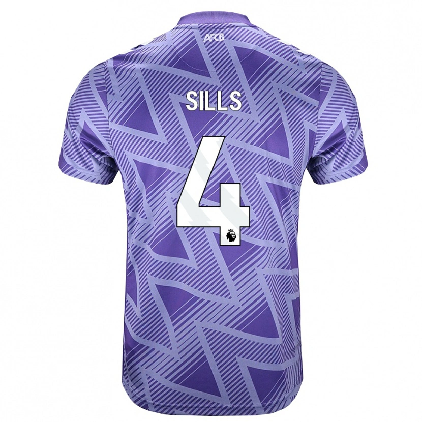 Danxen Herren Ethan Sills #4 Blassesviolett Rot Weiß Auswärtstrikot Trikot 2026/27 T-Shirt Österreich