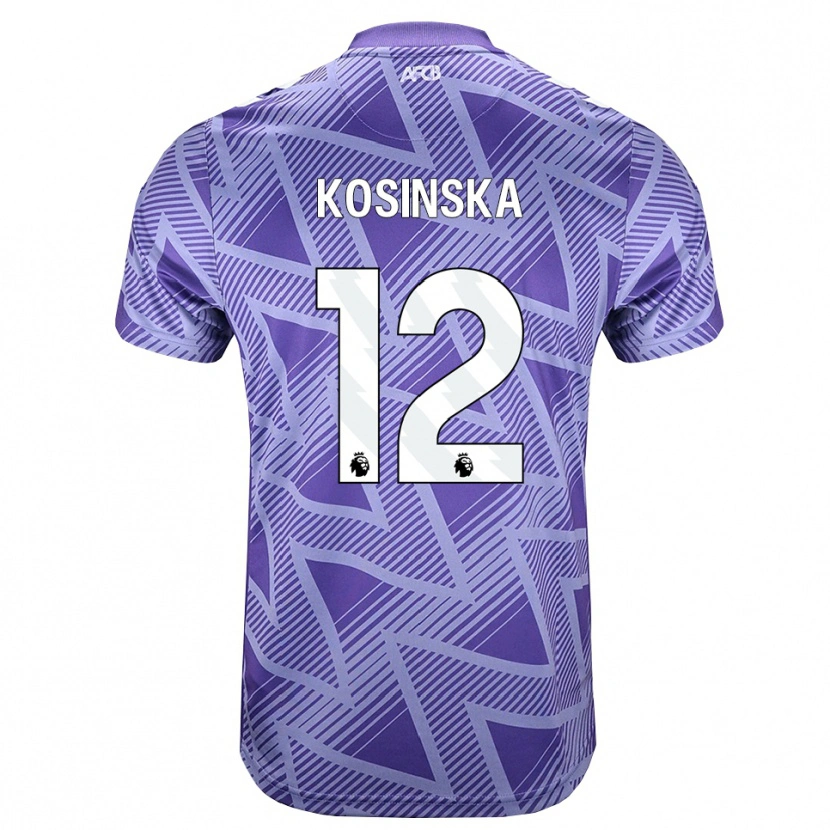 Danxen Herren Daniela Kosinska #12 Blassesviolett Rot Weiß Auswärtstrikot Trikot 2026/27 T-Shirt Österreich