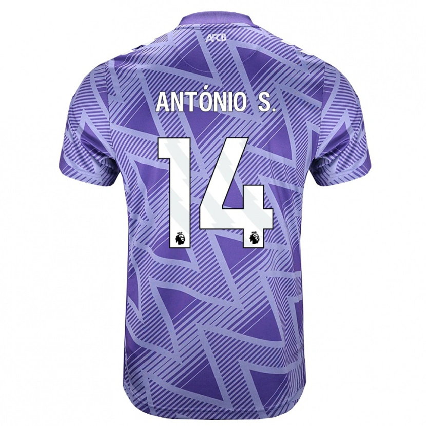Danxen Herren António Silva #14 Blassesviolett Rot Weiß Auswärtstrikot Trikot 2026/27 T-Shirt Österreich