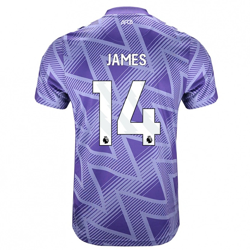 Danxen Herren Katie James #14 Blassesviolett Rot Weiß Auswärtstrikot Trikot 2026/27 T-Shirt Österreich