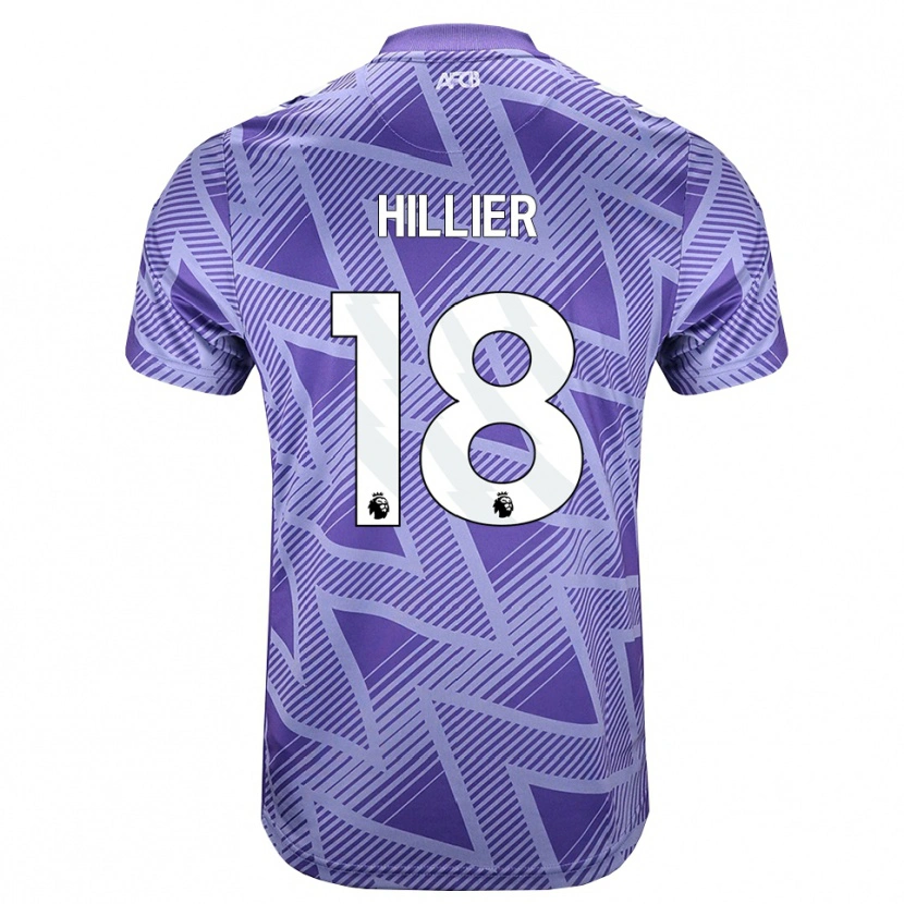 Danxen Herren Gemma Hillier #18 Blassesviolett Rot Weiß Auswärtstrikot Trikot 2026/27 T-Shirt Österreich