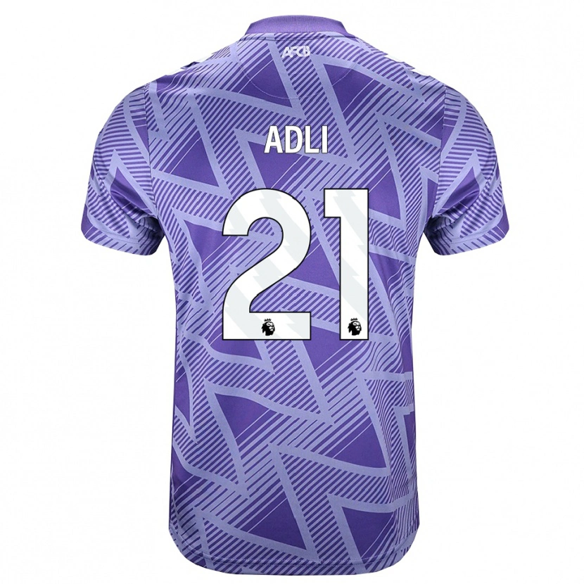 Danxen Herren Amine Adli #21 Blassesviolett Rot Weiß Auswärtstrikot Trikot 2026/27 T-Shirt Österreich