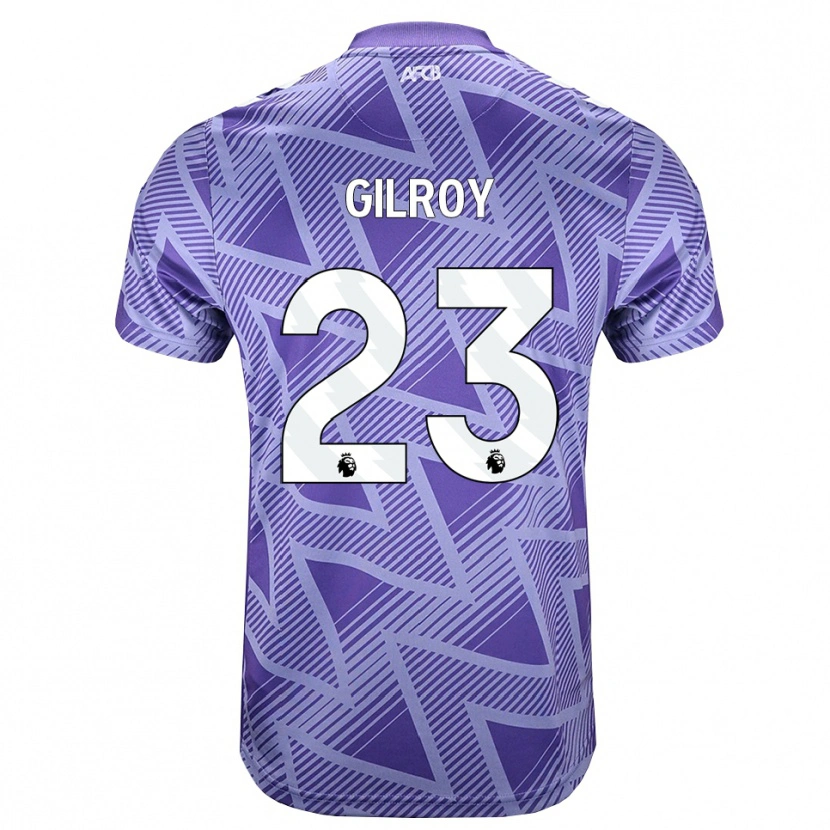 Danxen Herren Chloe Gilroy #23 Blassesviolett Rot Weiß Auswärtstrikot Trikot 2026/27 T-Shirt Österreich