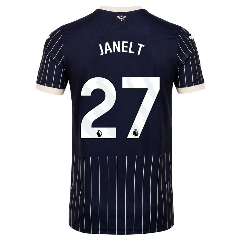 Danxen Herren Vitaly Janelt #27 Schwarz Weiß Auswärtstrikot Trikot 2026/27 T-Shirt Österreich