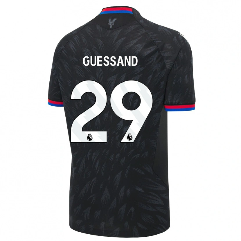 Danxen Herren Evann Guessand #29 Schwarz Blau Rot Auswärtstrikot Trikot 2026/27 T-Shirt Österreich