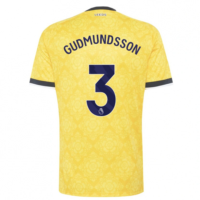 Danxen Herren Gabriel Gudmundsson #3 Gelb Weiß Schwarz Auswärtstrikot Trikot 2026/27 T-Shirt Österreich