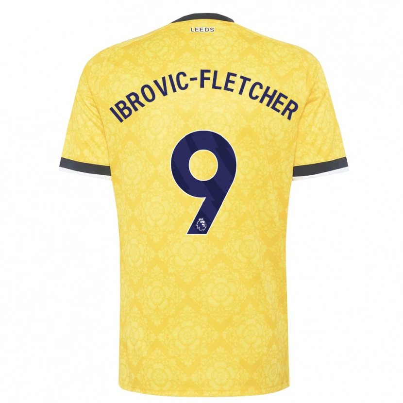 Danxen Herren Edward Ibrovic-Fletcher #9 Gelb Weiß Schwarz Auswärtstrikot Trikot 2026/27 T-Shirt Österreich