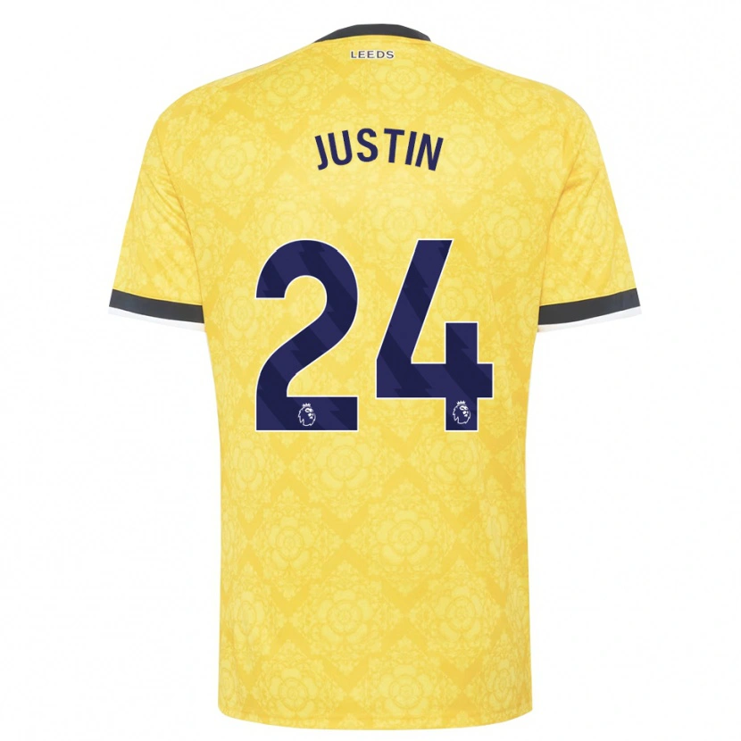 Danxen Herren James Justin #24 Gelb Weiß Schwarz Auswärtstrikot Trikot 2026/27 T-Shirt Österreich