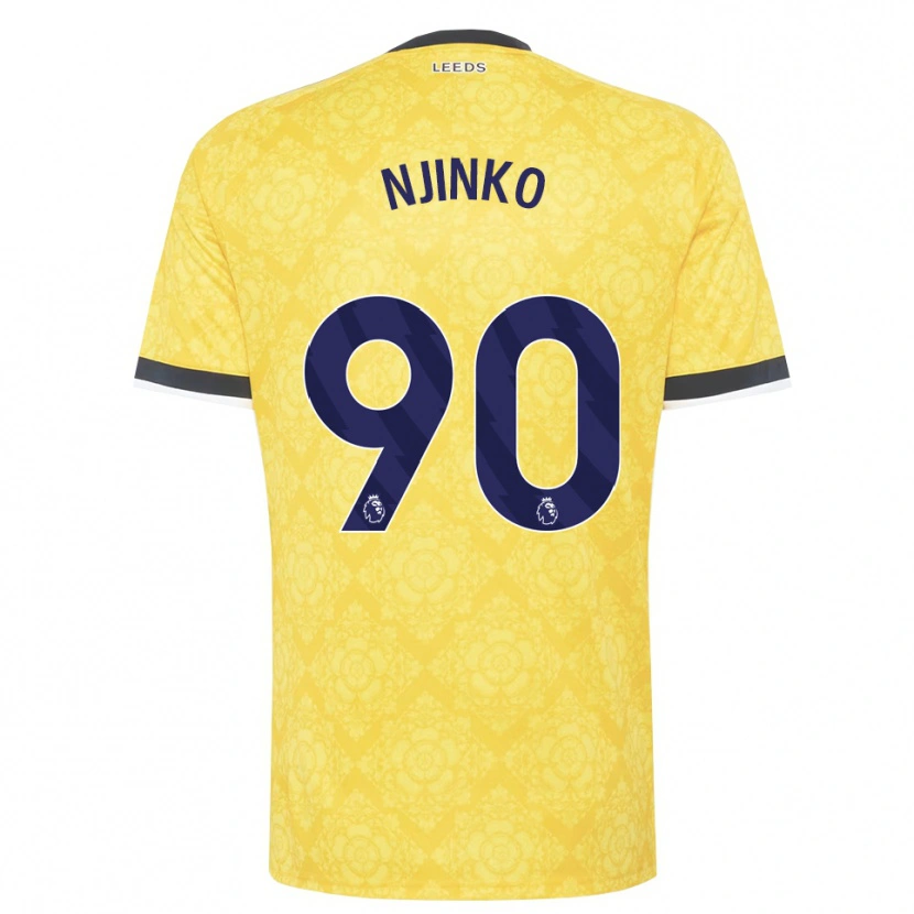 Danxen Herren Carrick Njinko #90 Gelb Weiß Schwarz Auswärtstrikot Trikot 2026/27 T-Shirt Österreich
