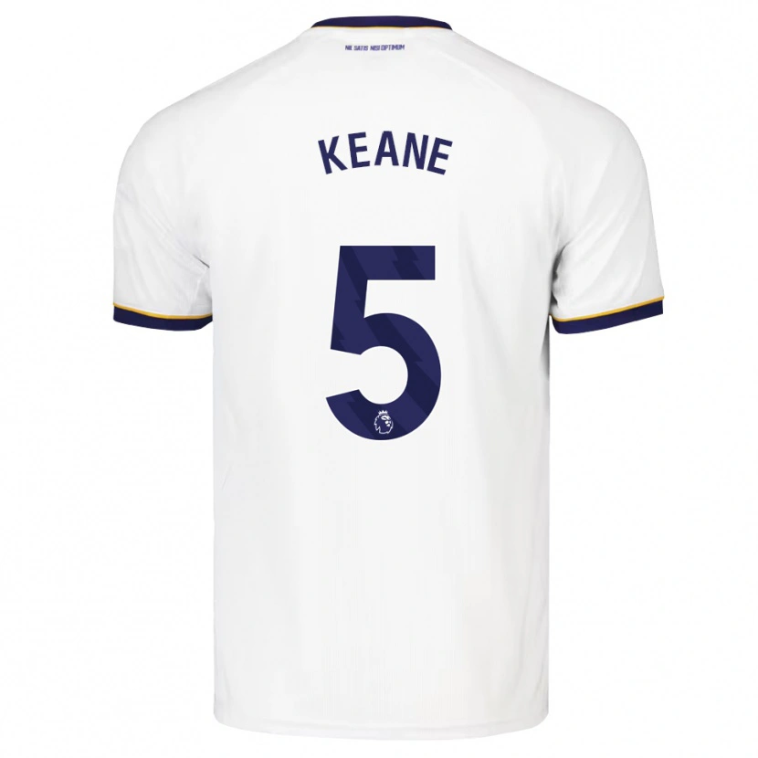 Danxen Herren Michael Keane #5 Mitternachtsblau Weiß Gelb Auswärtstrikot Trikot 2026/27 T-Shirt Österreich