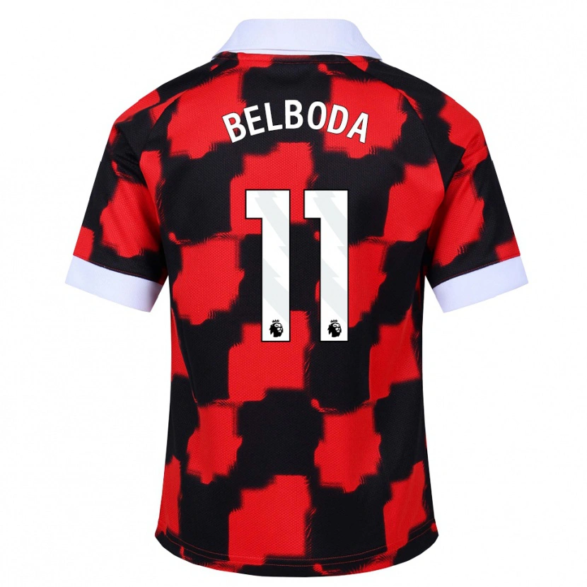 Danxen Herren Malachai Belboda #11 Rot Weiß Schwarz Auswärtstrikot Trikot 2026/27 T-Shirt Österreich