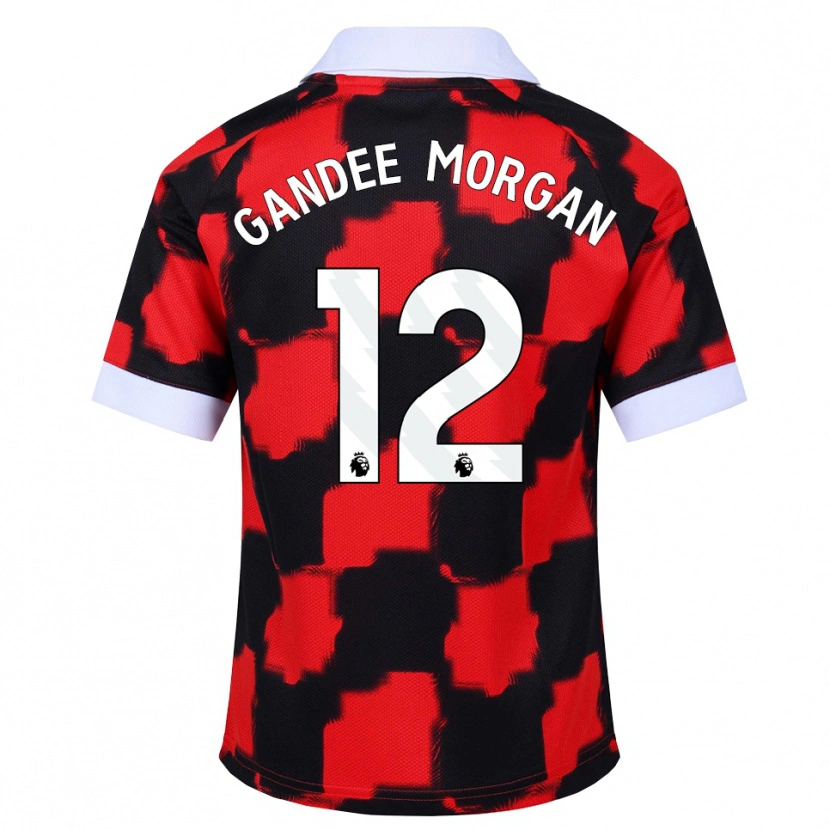 Danxen Herren Stella Gandee Morgan #12 Rot Weiß Schwarz Auswärtstrikot Trikot 2026/27 T-Shirt Österreich
