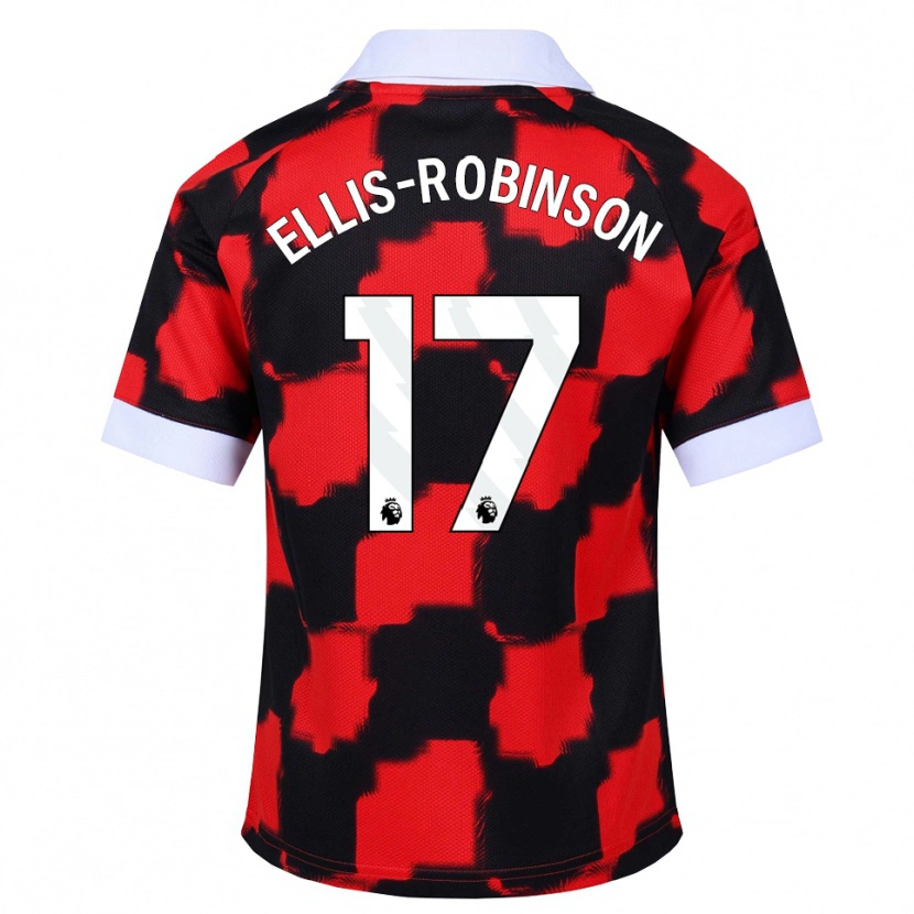 Danxen Herren Eddie Ellis-Robinson #17 Rot Weiß Schwarz Auswärtstrikot Trikot 2026/27 T-Shirt Österreich