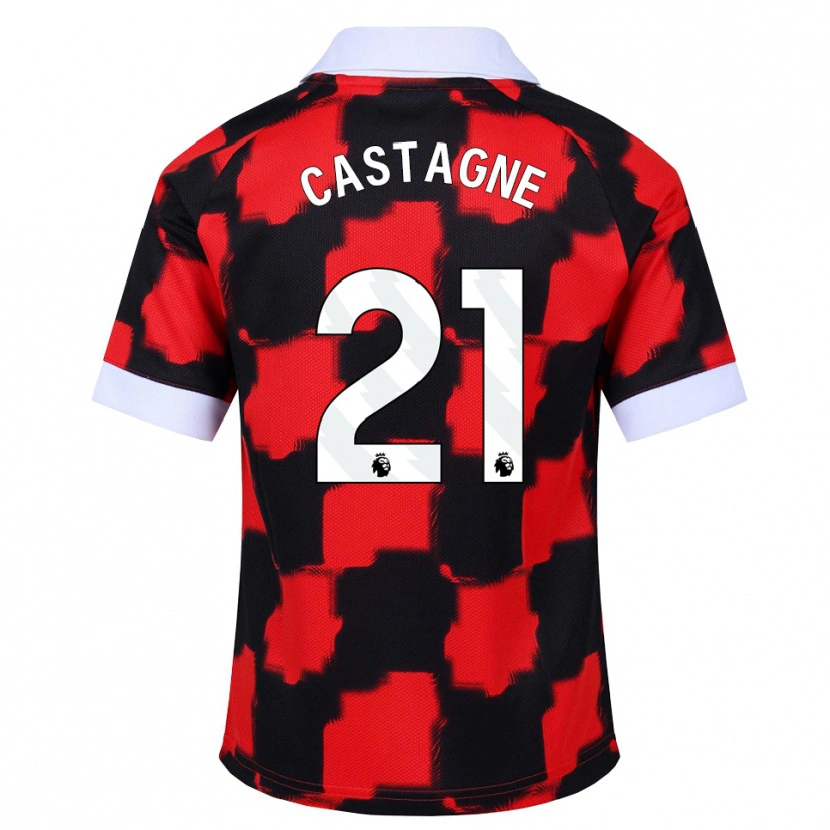 Danxen Herren Timothy Castagne #21 Rot Weiß Schwarz Auswärtstrikot Trikot 2026/27 T-Shirt Österreich
