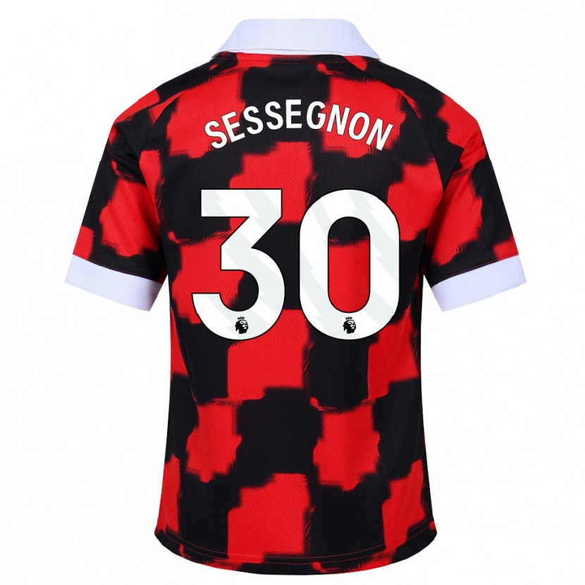 Danxen Herren Ryan Sessegnon #30 Rot Weiß Schwarz Auswärtstrikot Trikot 2026/27 T-Shirt Österreich