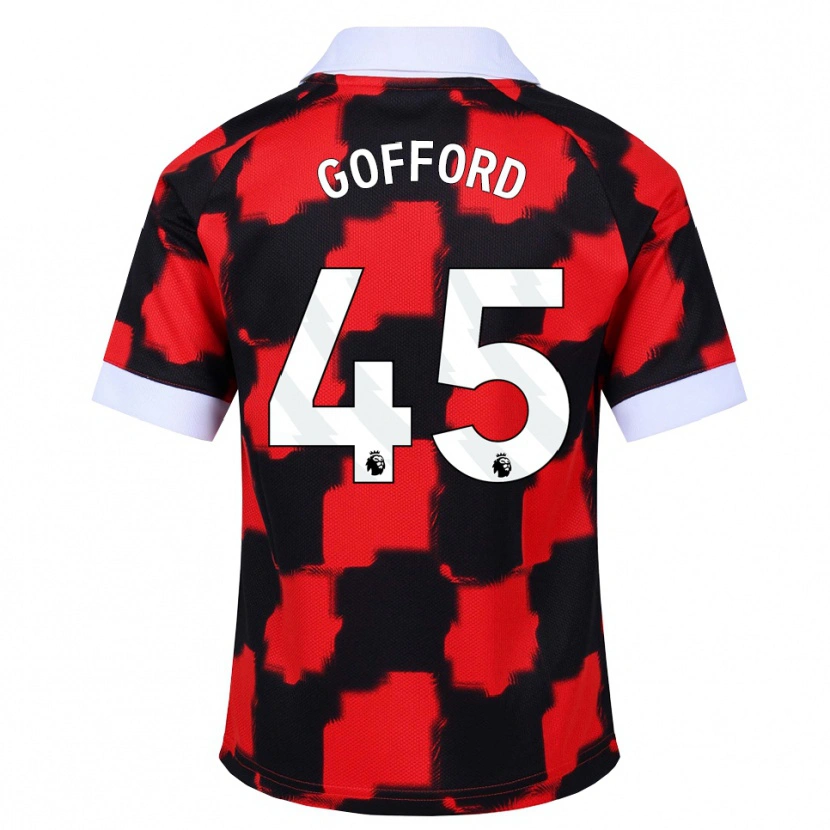 Danxen Herren Oliver Gofford #45 Rot Weiß Schwarz Auswärtstrikot Trikot 2026/27 T-Shirt Österreich